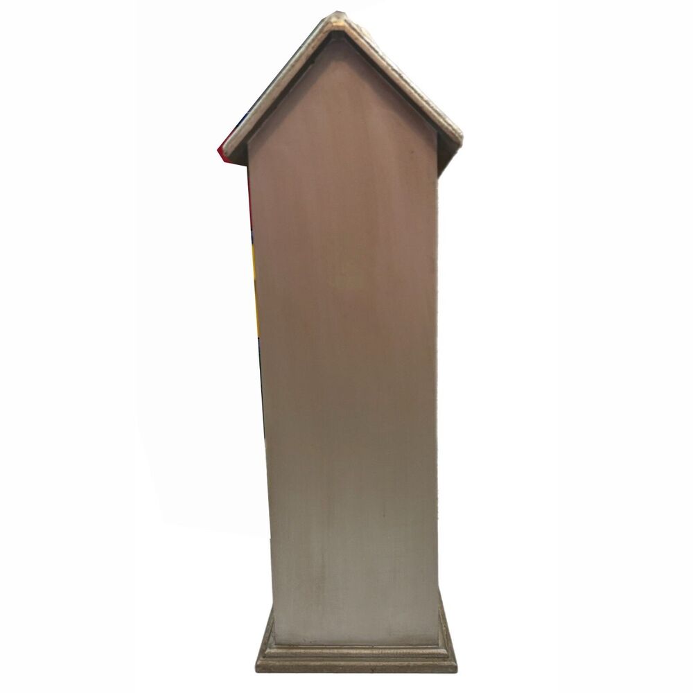 Bird House Storage Tower Drawers Carved Silver Tone Shabby Decor Cottagecore - Picture 4 of 7